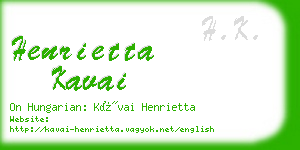 henrietta kavai business card